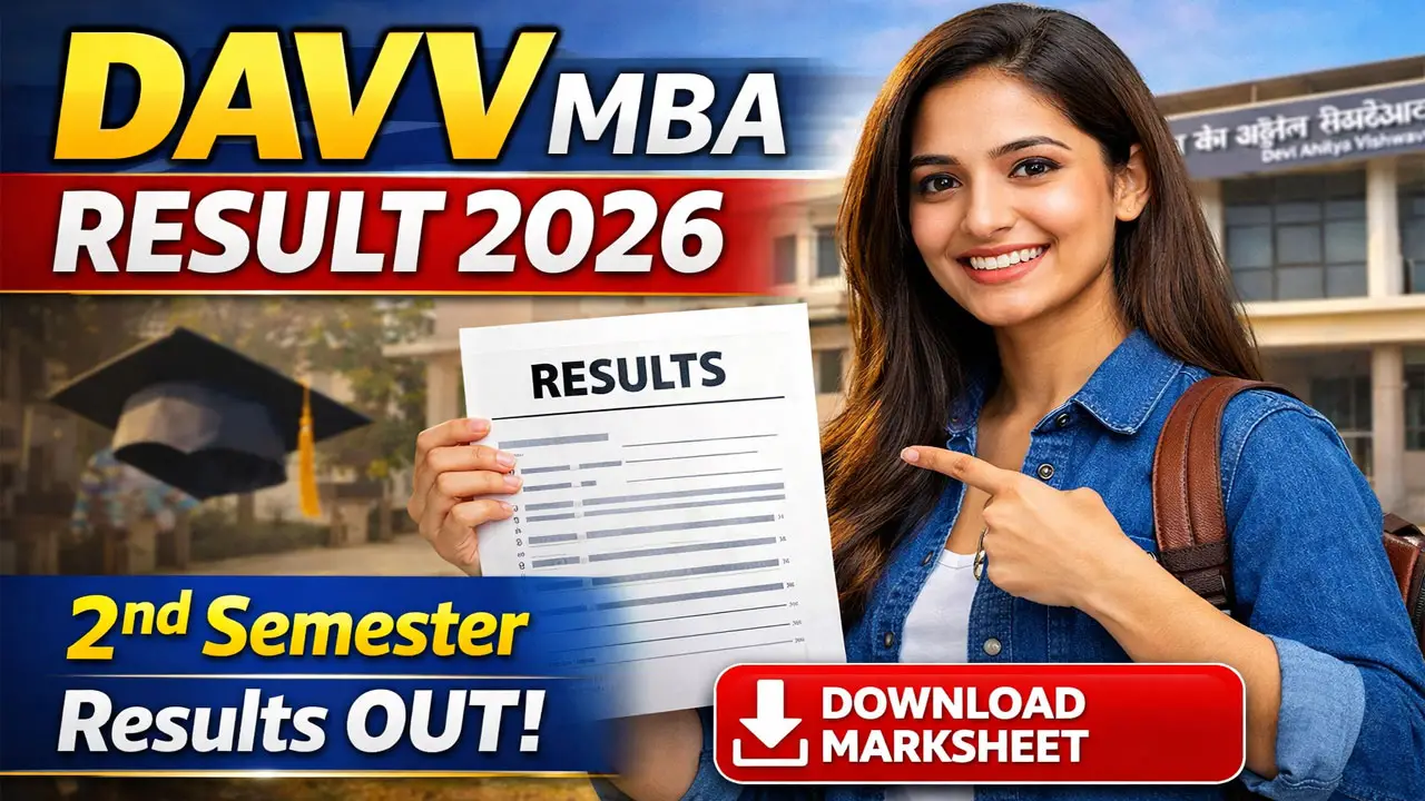 DAVV Result 2026 OUT at dauniv.ac.in, Direct Link to Download UG and PG Courses Result