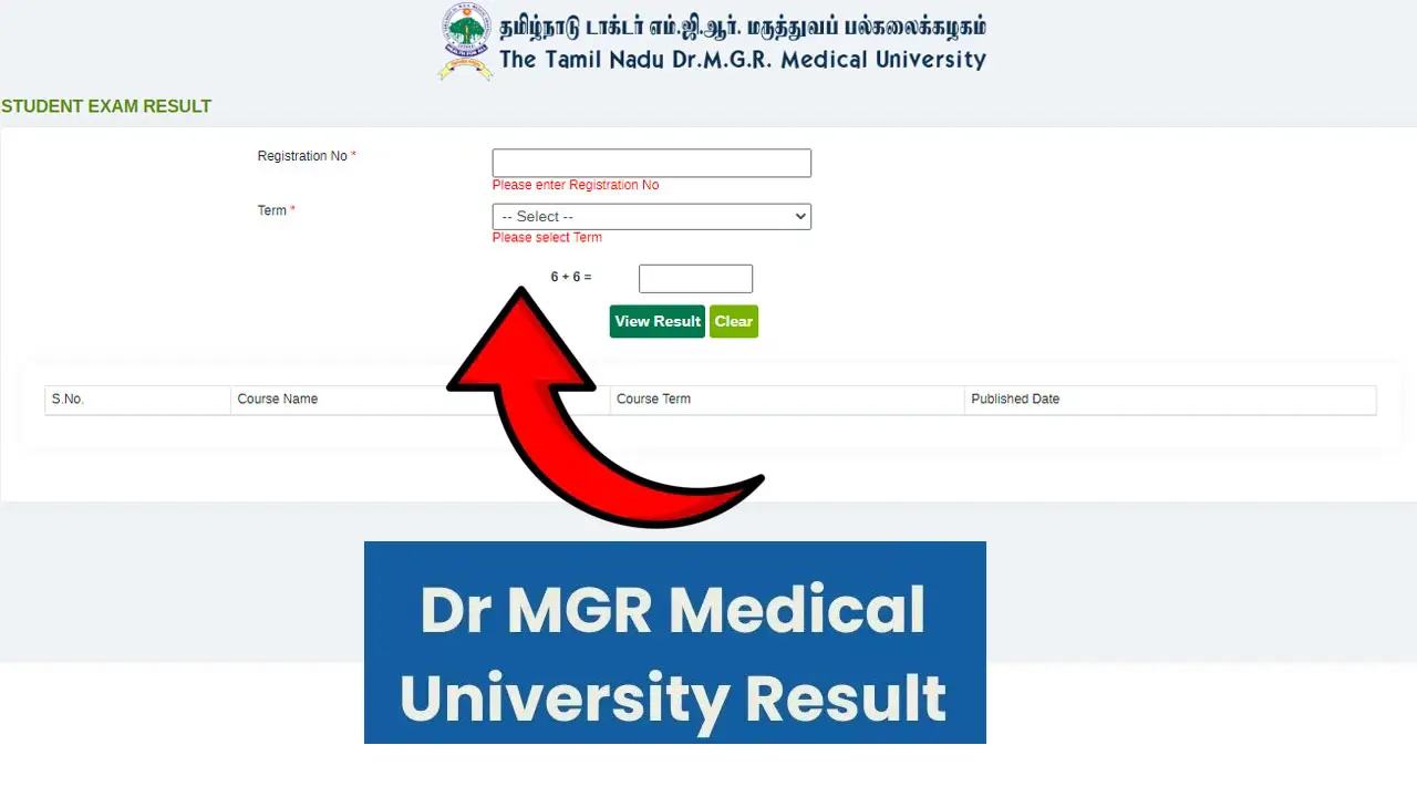 Dr MGR Medical University Result 2026 (OUT) Check at tnmgrmu.ac.in, Direct Link to Download UG and PG Marksheet
