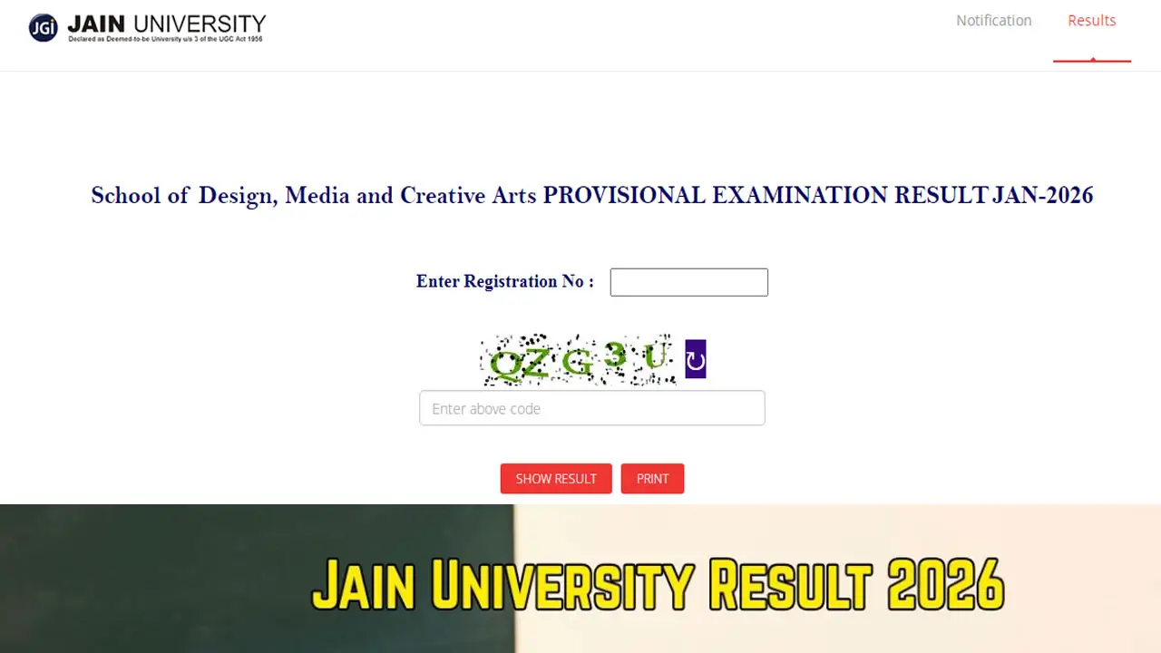 Jain University Odd Semester Result 2026 Out at jainuniversity.ac.in &ndash; Direct Link to Download UG & PG Marksheet