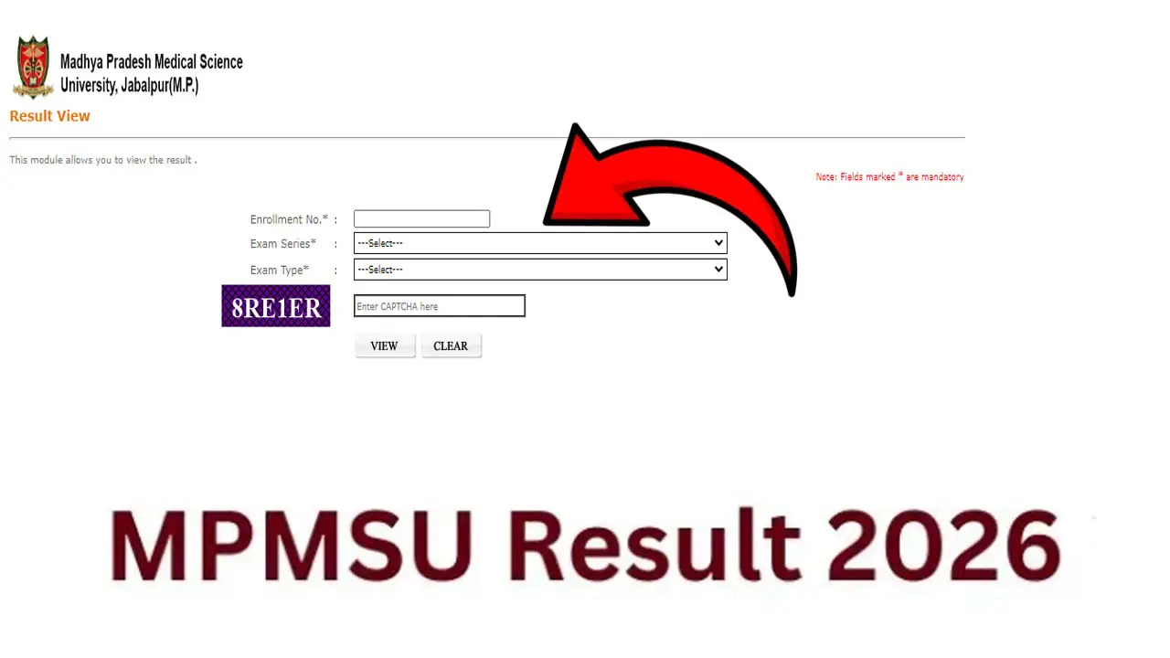 MPMSU Result 2025-26 Link (OUT) at mpmsu.edu.in &ndash; Direct Link to Download UG and PG Marksheet PDF