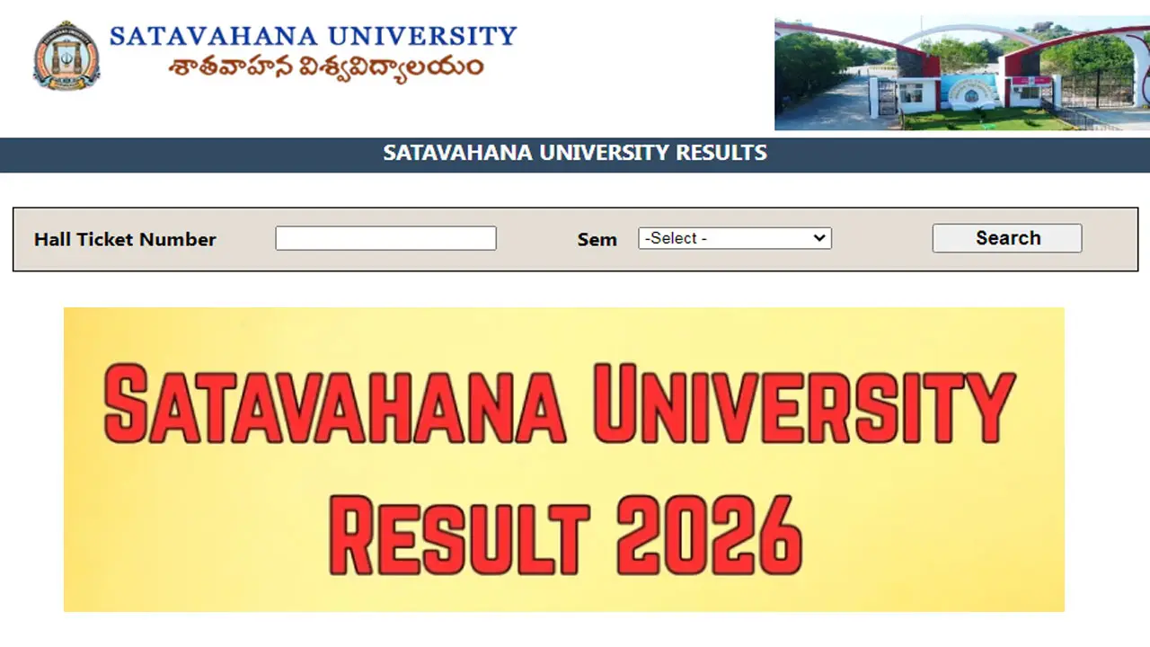 Satavahana University Result 2026 Released &ndash; Direct Link to Download UG & PG 3rd and 5th Semester Results