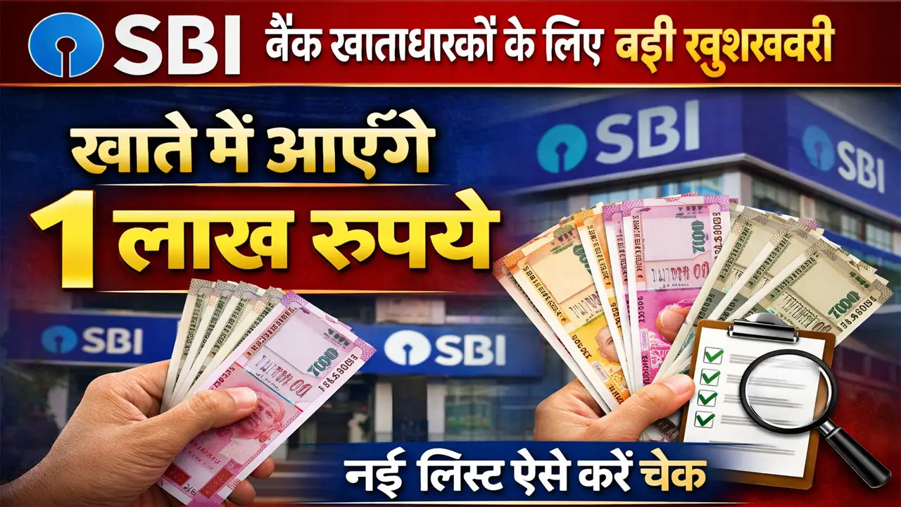 SBI बैंक खाताधारकों के लिए बड़ी खुशखबरी: खाते में आएगें 1 लाख रुपये, नई लिस्ट ऐसे करें चेक